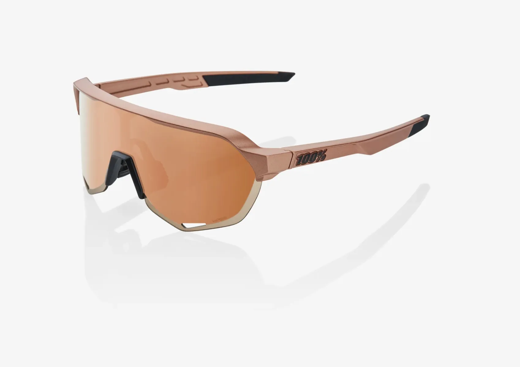 100% Percent Sunglasses S2 - Matte Copper Chromium - Hiper Coral + Clear