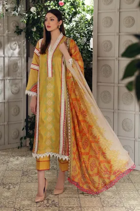 3-pc Unstitched Lawn with Chiffon Dupatta CP-52