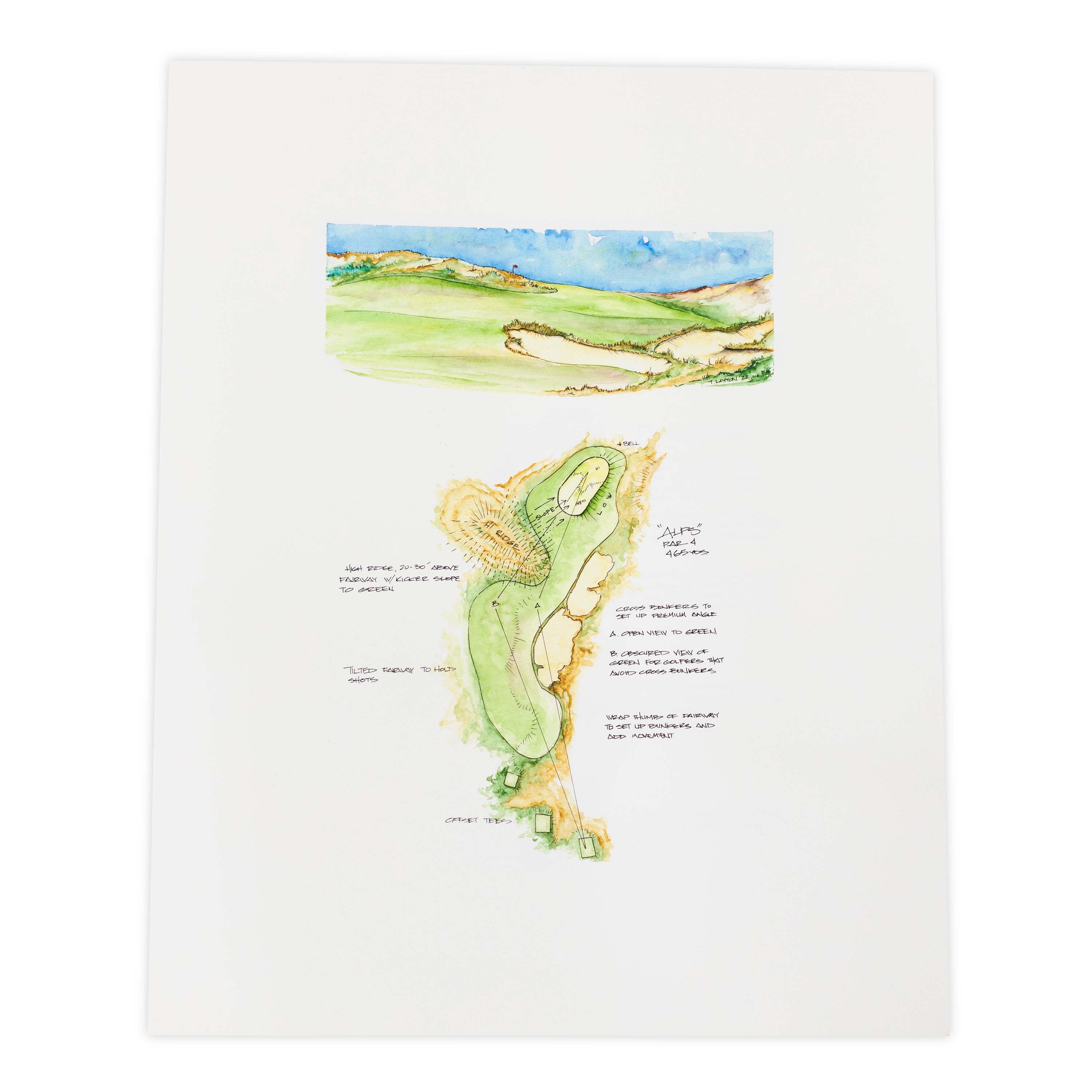 Alps Golf Course Print by Thad Layton