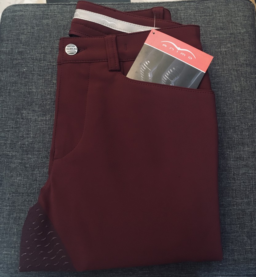 Animo Meos full grip mens riding breeches Amaranto (Bordeaux)