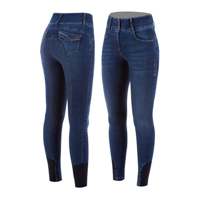 Animo Nebbiolo full grip ladies riding breeches Blue Jeans