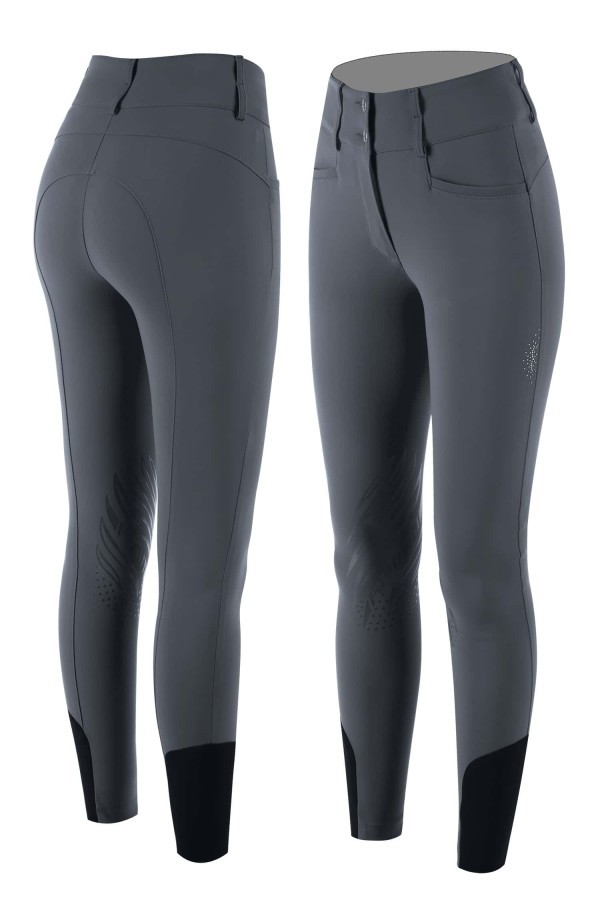 Animo Nuka knee grip ladies riding breeches Dolphin grey