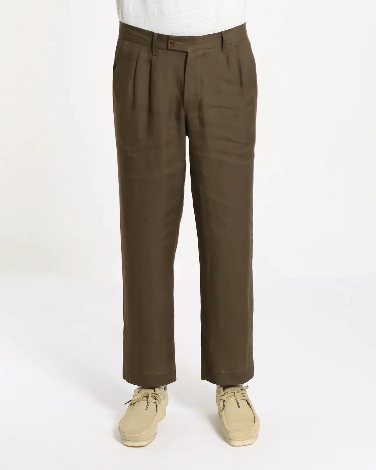 Braided Weave Double Pleat Trouser