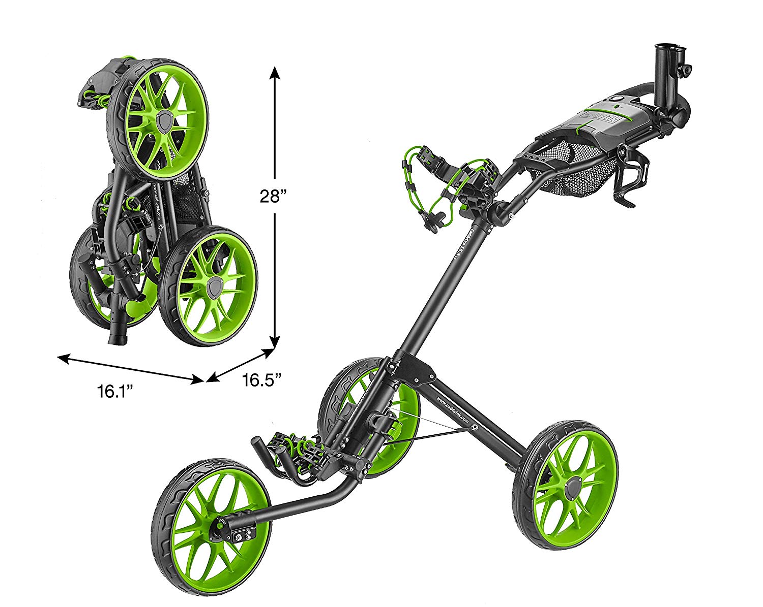 CaddyTek Caddylite 15.3 V2 - Deluxe Quad-Fold Golf Push Cart Version 2