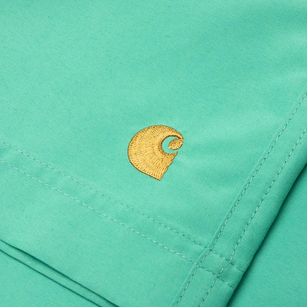 Chase Swim Trunks - Aqua Green/Gold