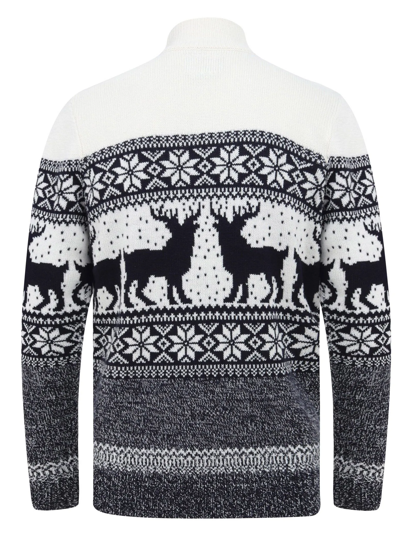 Christmas Jumper Gullfoss & Twist 1/4 Zip Laundrd Ecru