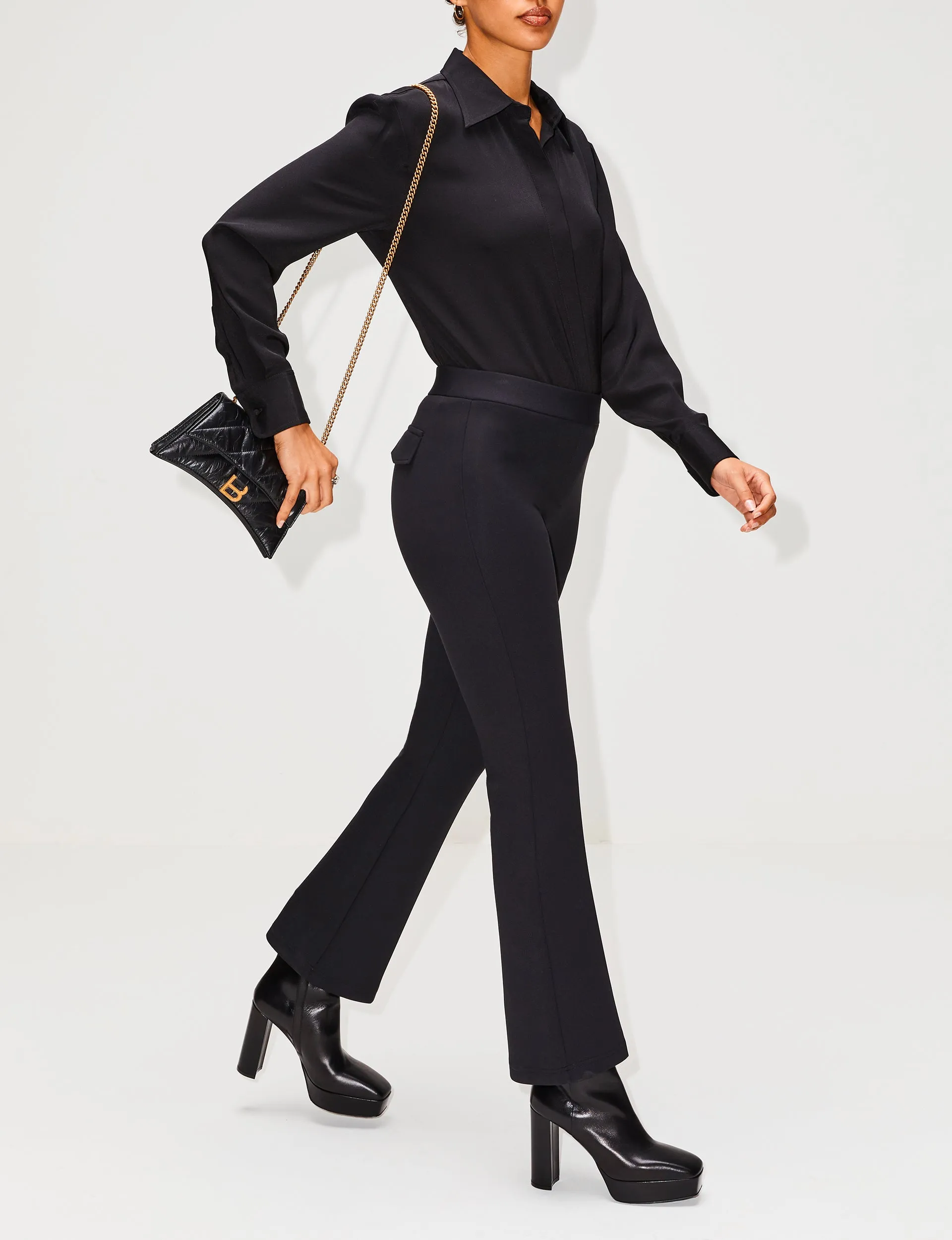 Cropped Neoprene Trouser