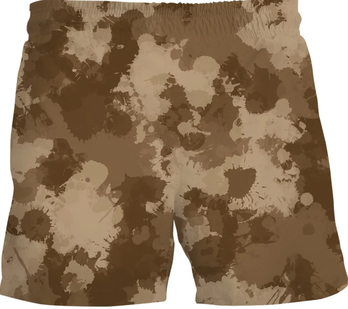 Desert Camo Paint Splatter Swim Shorts