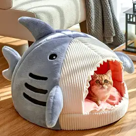 Enclosed Warm Cat Bed For Portable Pet Beds Sweet Kittens Basket Cushion Cat Pillow Mat Tent Puppy Nest Cave Cats House Goods