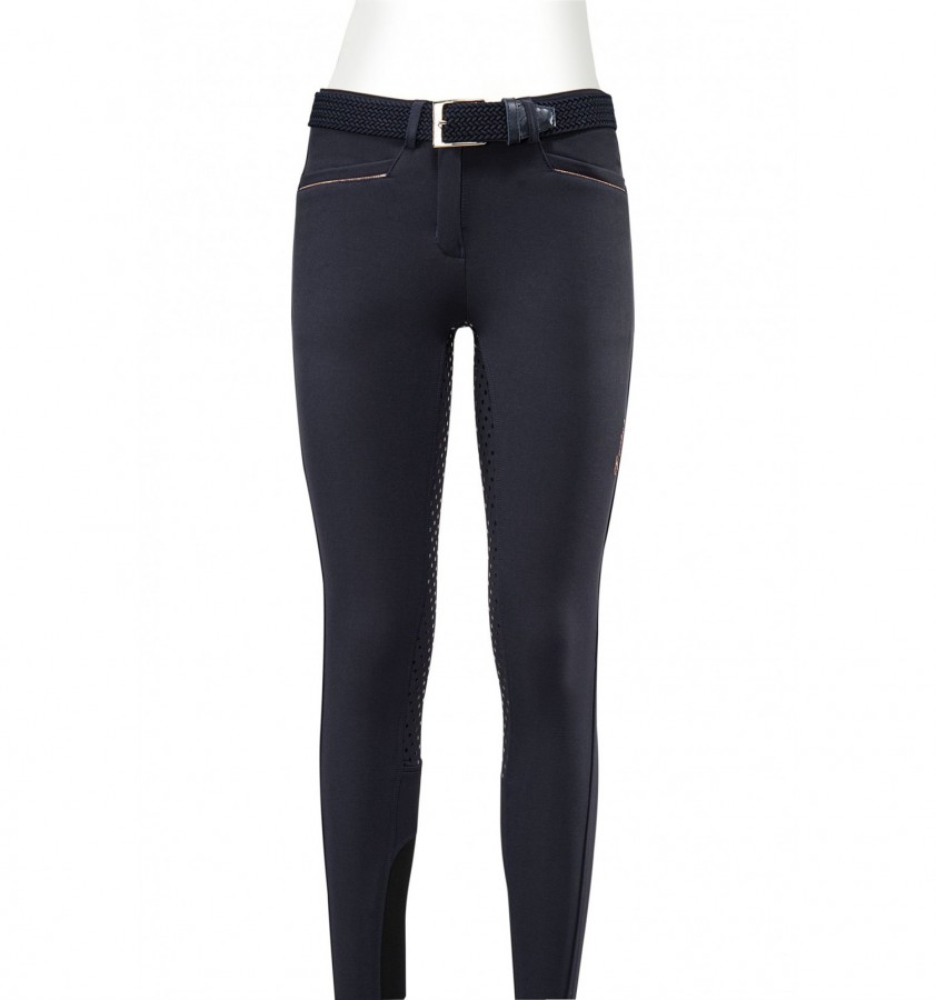 Equiline Alice full grip kinds riding breeches Navy