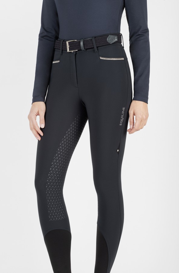 Equiline GigafH full grip ladies riding breeches Black