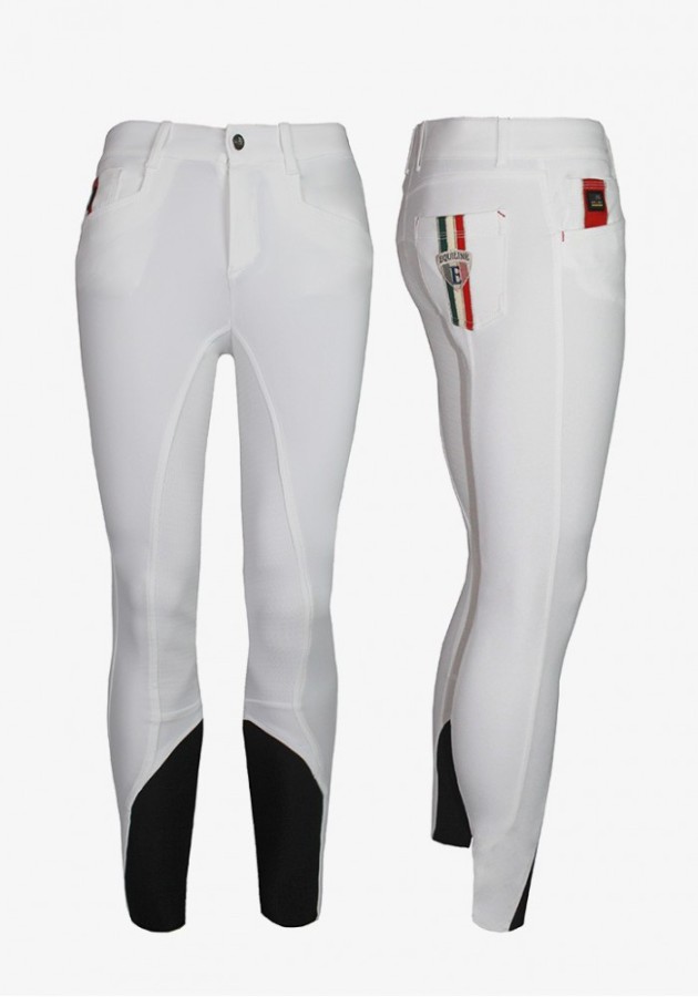 Equiline Porter full grip men's riding breeches White