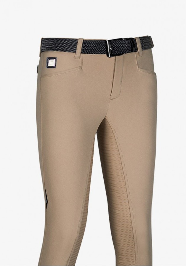 Equiline Walnut full grip mens riding breeches Beige