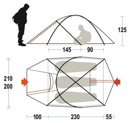 Ferrino Pillar 3 Orange Expedition Tent