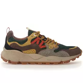 Flower Mountain Yamano 3 Trainers - Taupe/Green/Ocra