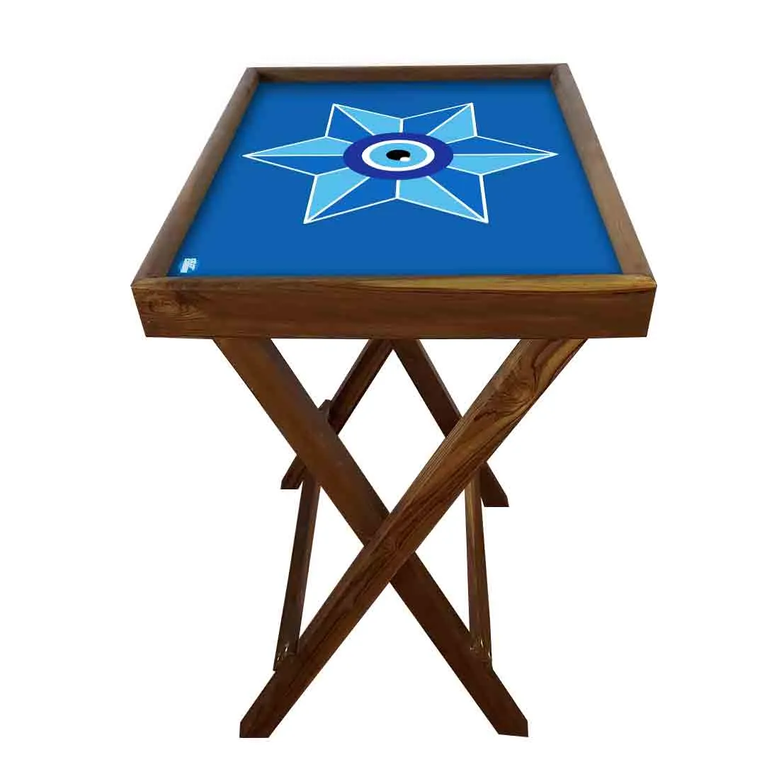 Foldable Side Table for TV Tray Tables Living Room  - Evil Eye Protector