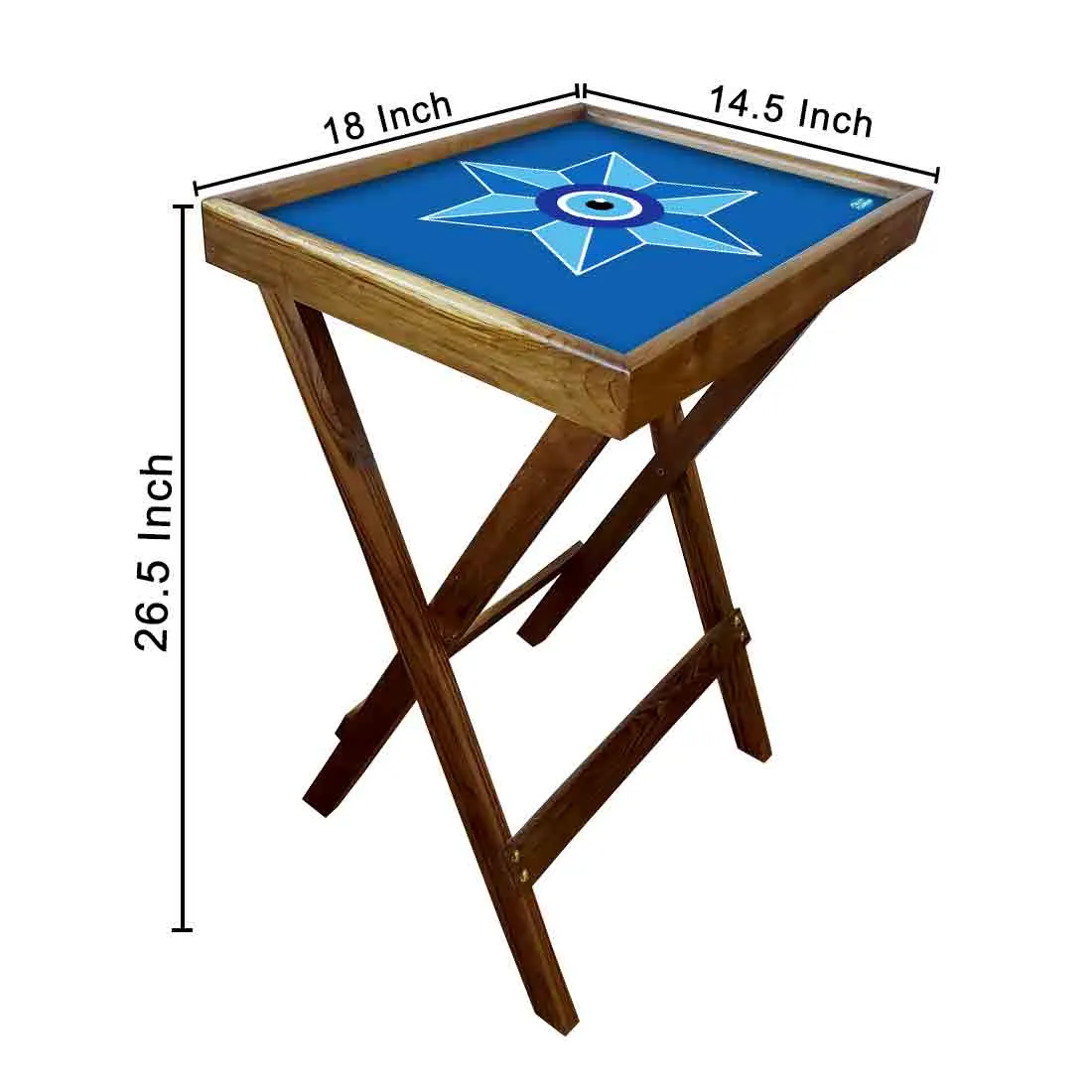 Foldable Side Table for TV Tray Tables Living Room  - Evil Eye Protector