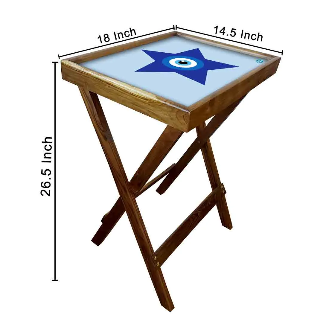 Foldable Side Table for TV Tray Tables Living Room  - Evil Eye Protector