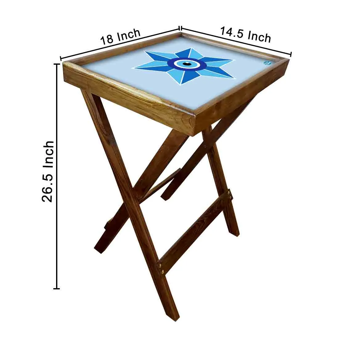 Foldable Side Table for TV Tray Tables Living Room  - Evil Eye Protector