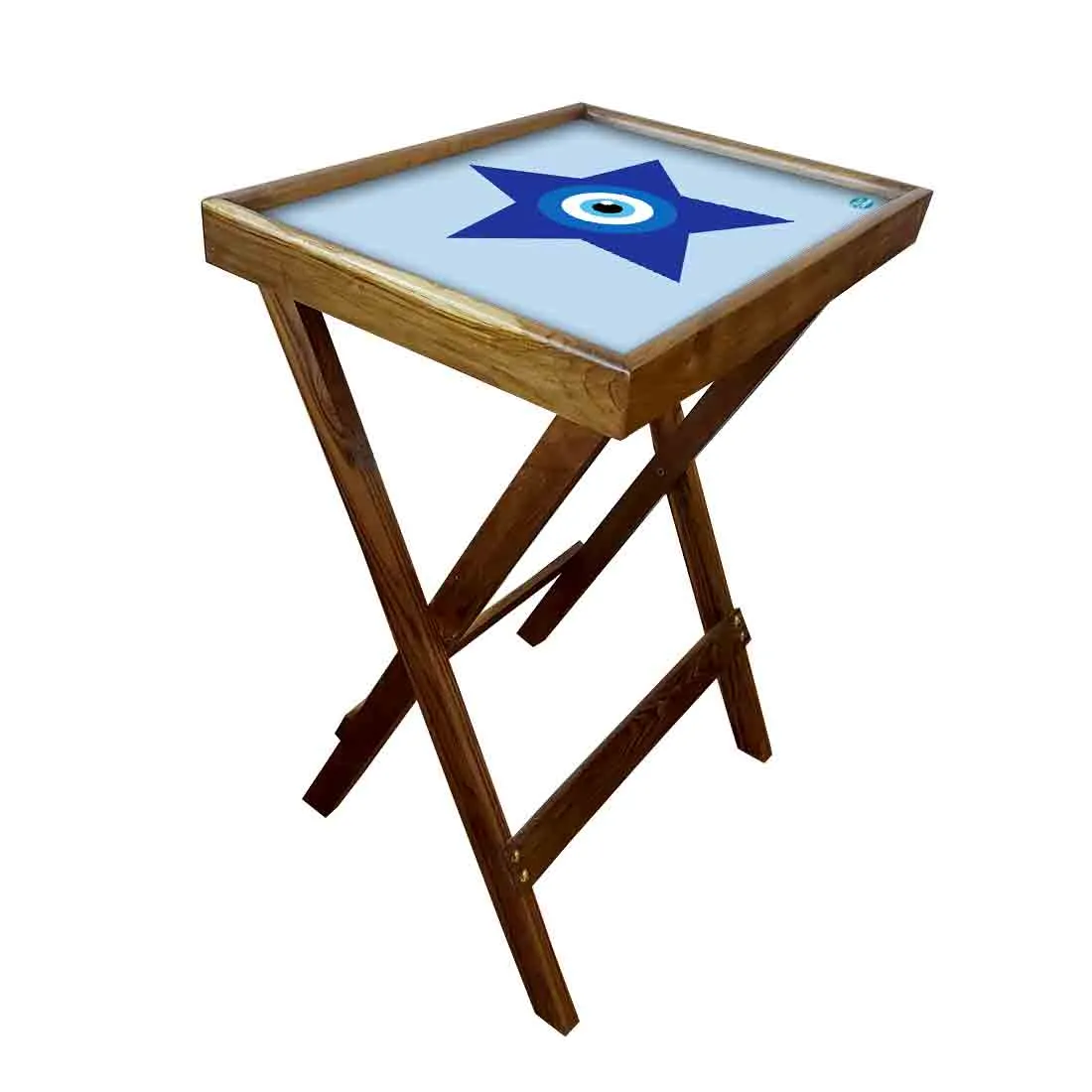 Foldable Side Table for TV Tray Tables Living Room  - Evil Eye Protector