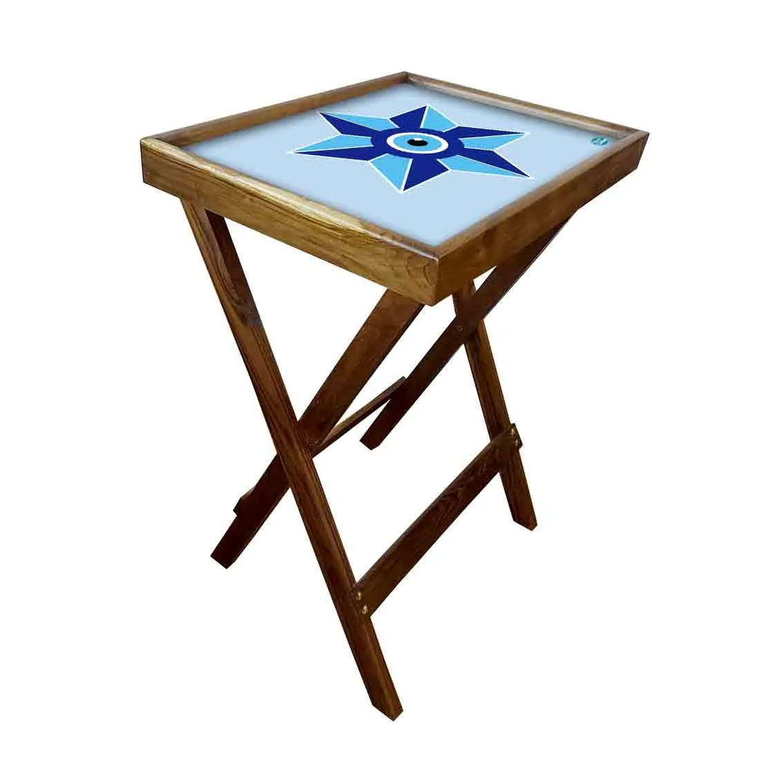 Foldable Side Table for TV Tray Tables Living Room  - Evil Eye Protector