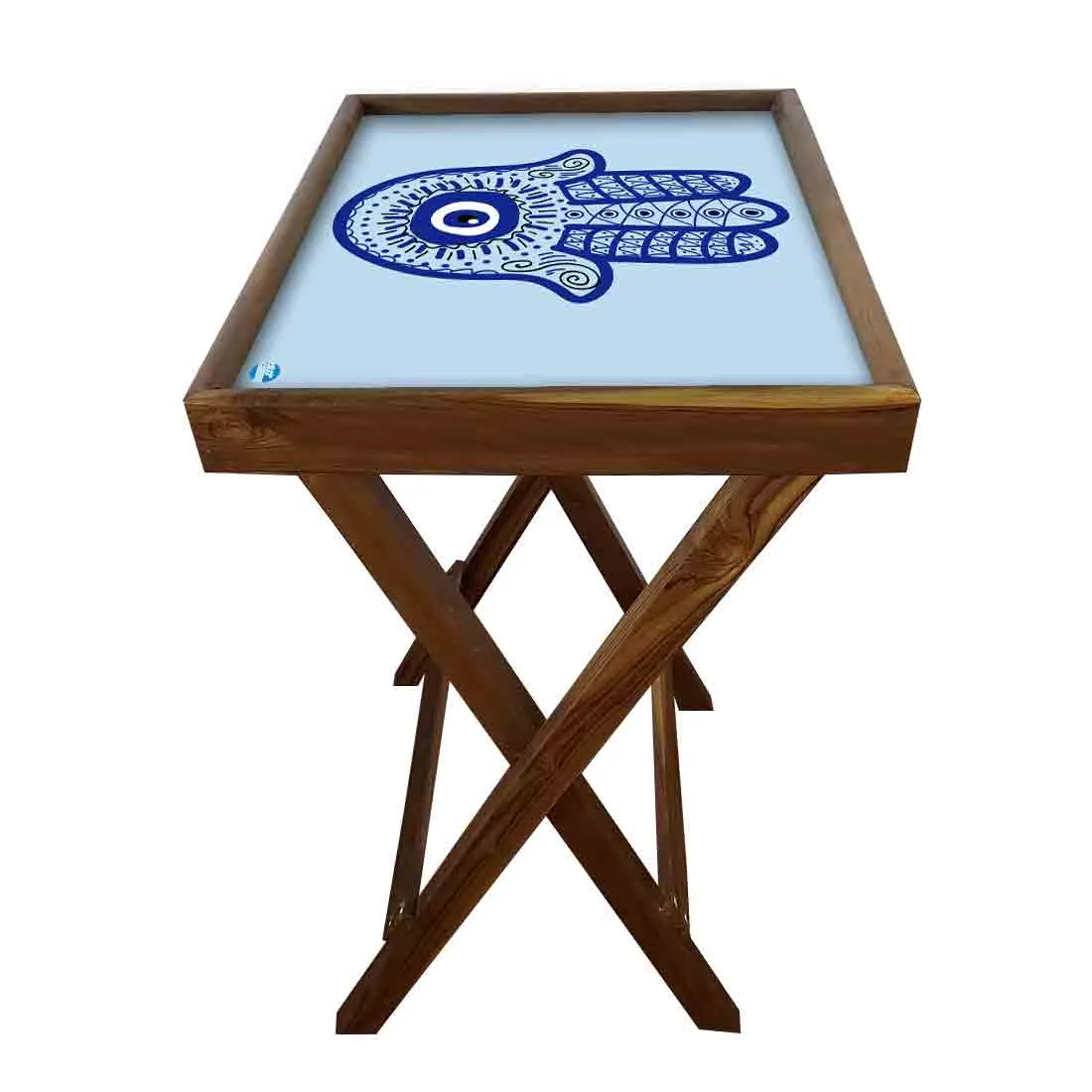 Folding TV Tray Table for Living Room Bedroom Side Tables - Evil Eye Protector