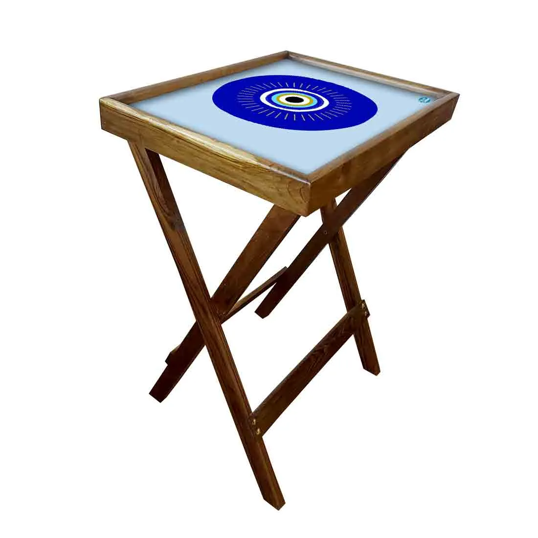 Folding TV Tray Table for Living Room Bedroom Side Tables - Evil Eye Protector