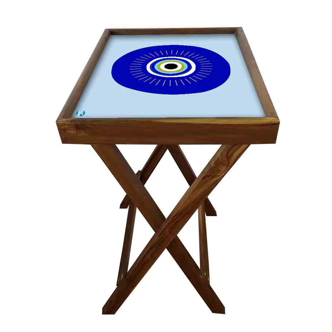 Folding TV Tray Table for Living Room Bedroom Side Tables - Evil Eye Protector