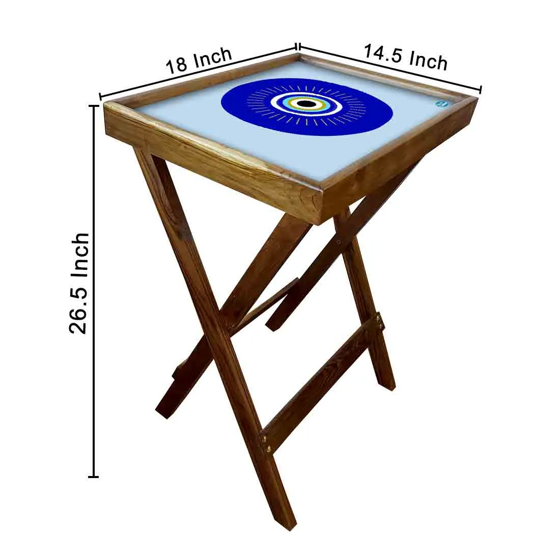 Folding TV Tray Table for Living Room Bedroom Side Tables - Evil Eye Protector