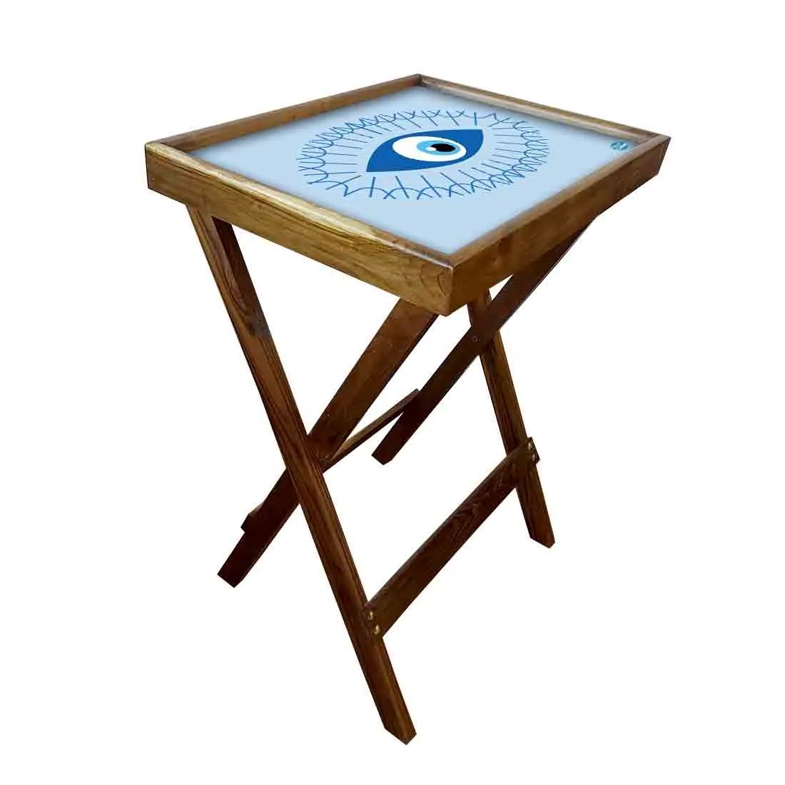 Folding TV Tray Table for Living Room Bedroom Side Tables - Evil Eye Protector