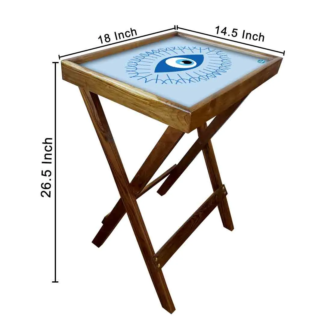 Folding TV Tray Table for Living Room Bedroom Side Tables - Evil Eye Protector