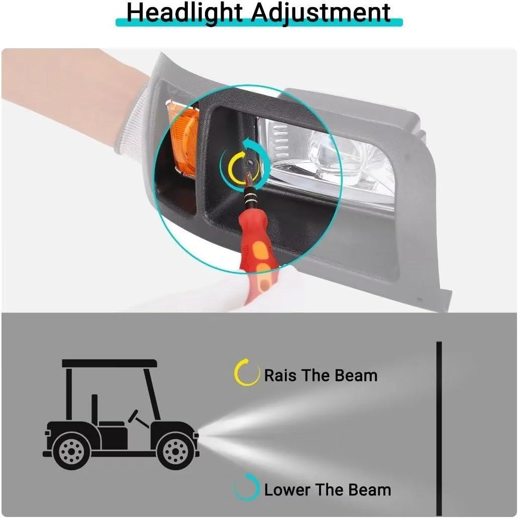 Golf Cart LED Light Kit for Club Car DS Includes Headlight, Taillight, Turn Signal - 10L0L