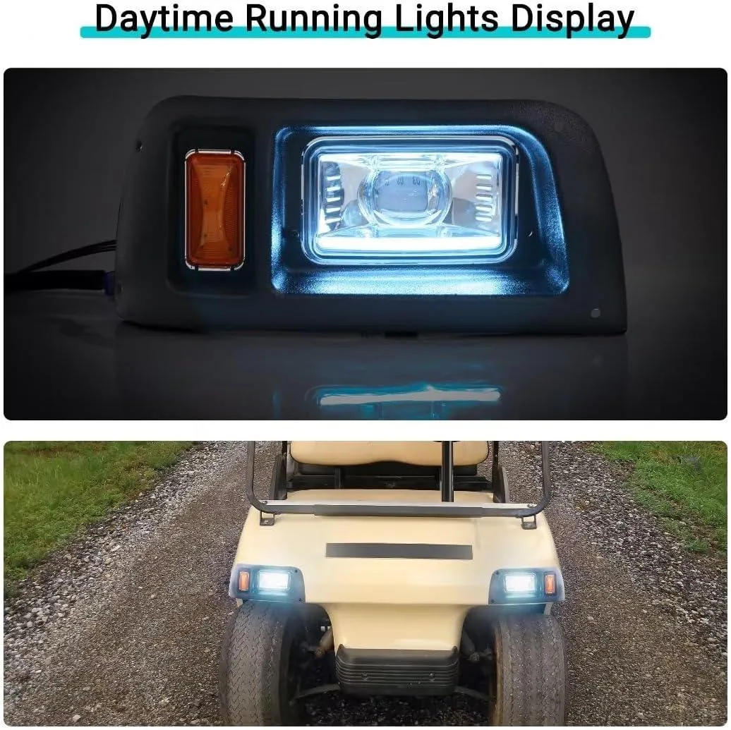 Golf Cart LED Light Kit for Club Car DS Includes Headlight, Taillight, Turn Signal - 10L0L