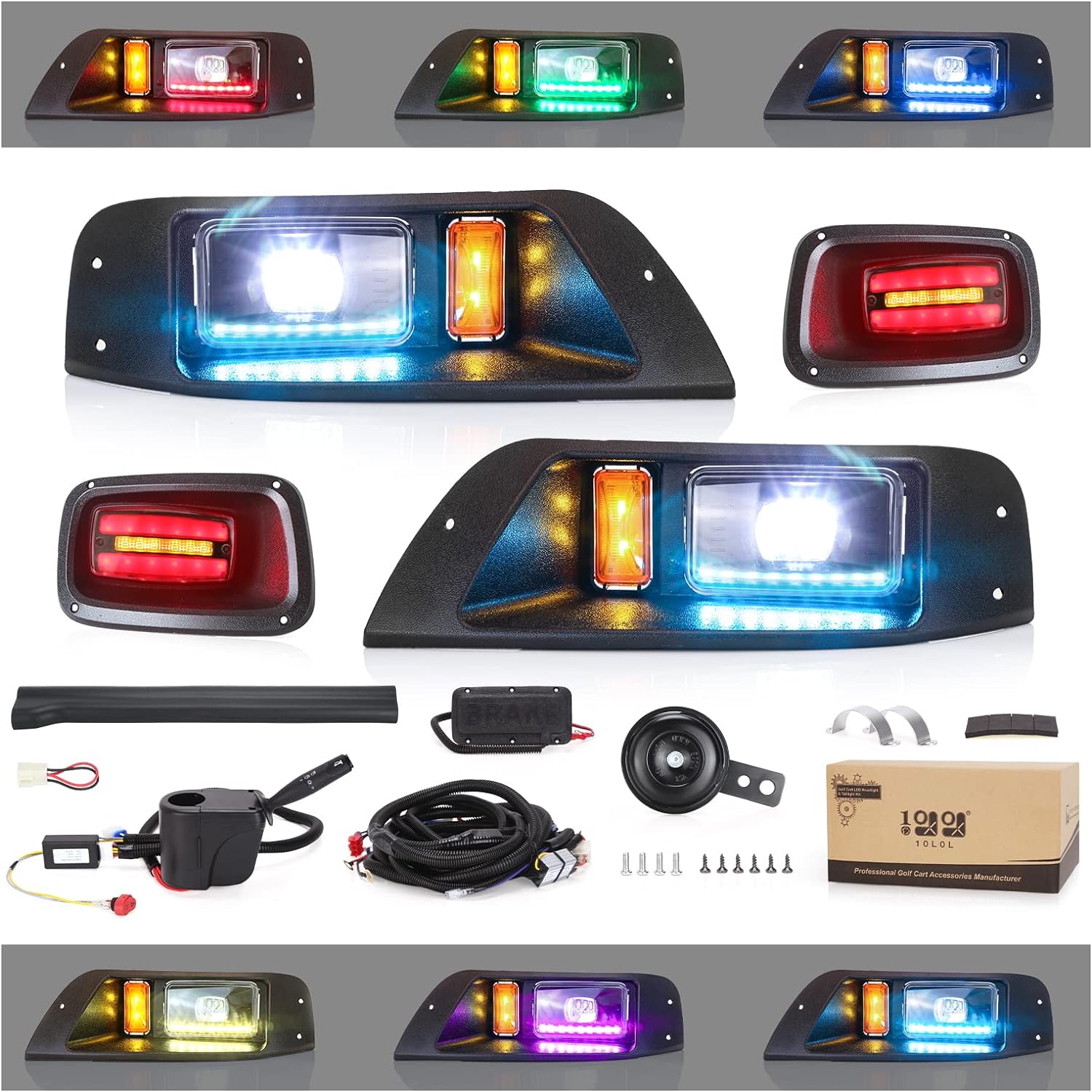 Golf Cart Lighting Ideas for EZGO TXT Light Kit | LED Golf Cart Lights - 10L0L