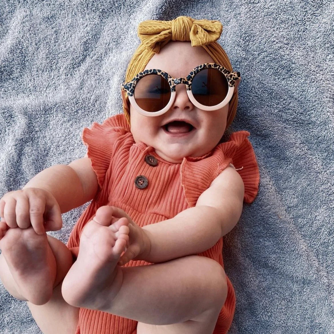 Ivory Leopard Ava Baby Sunglasses