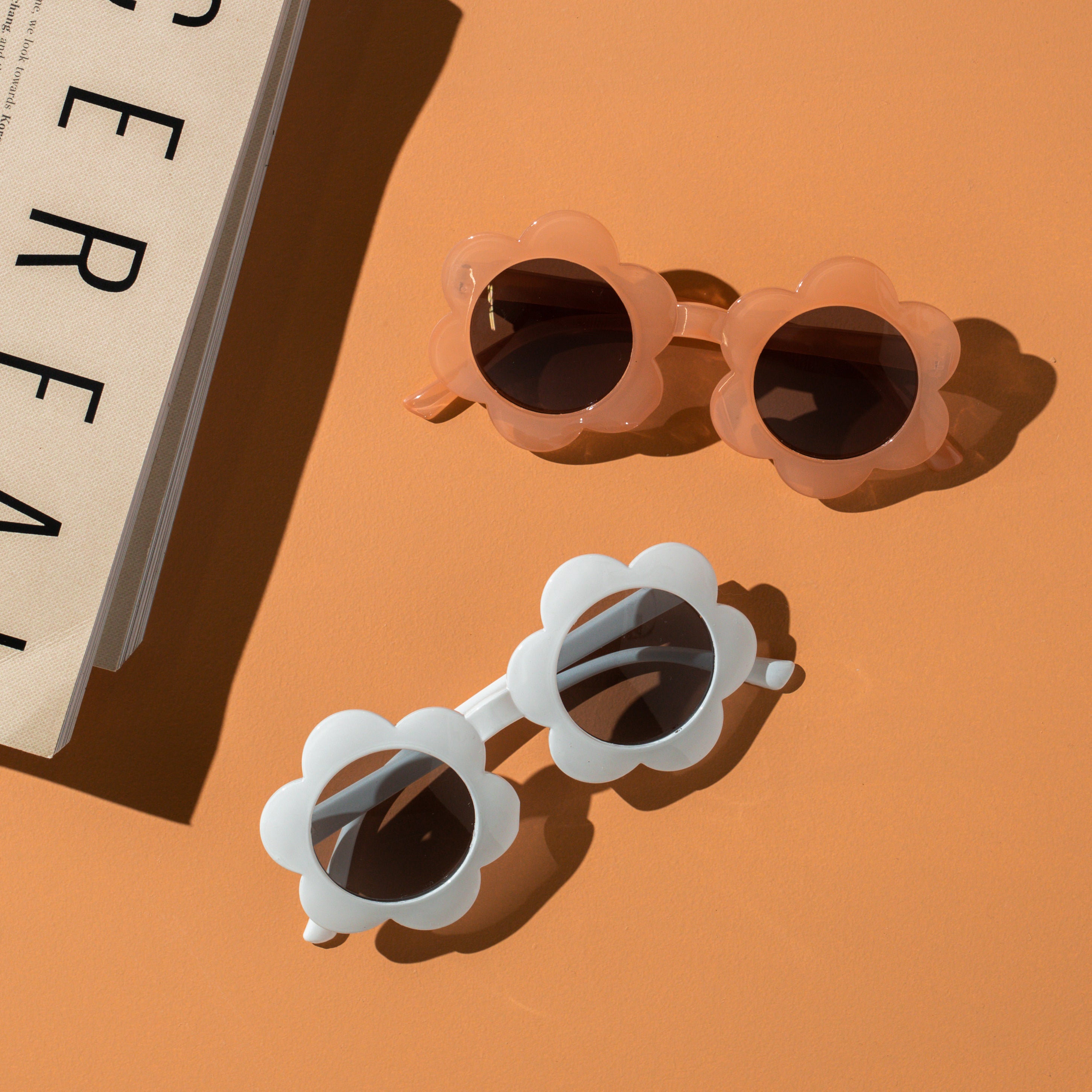 June Translucent Flower Sunglasses — Blush