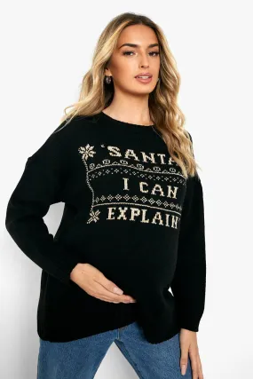 Maternity I Can Explain Christmas Sweater