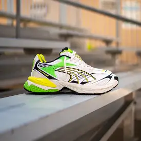 Mens Puma Velophasis Technisch (White/Lime)