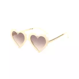 Millie Heart Sunglasses Cream