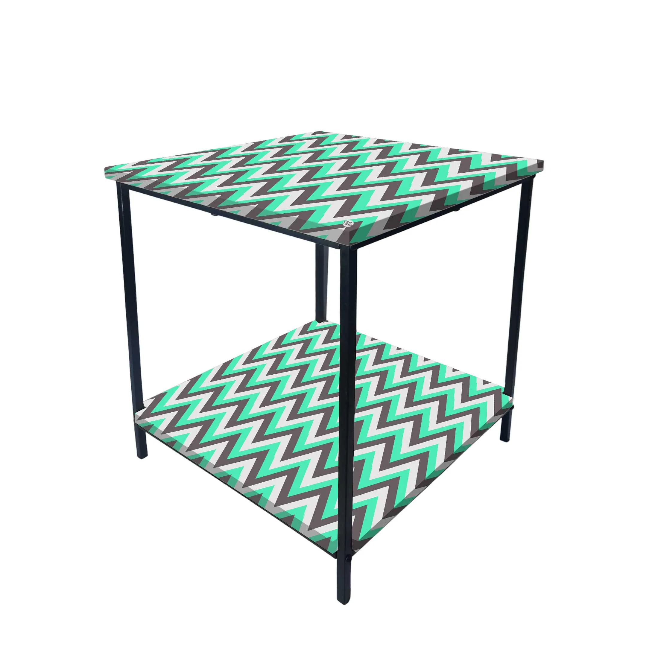 Modern Side Tables for Bedroom with Storage - Colorful pattern