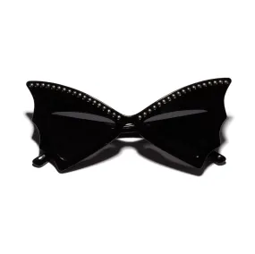 Morticia Batwing Sunglasses in Black