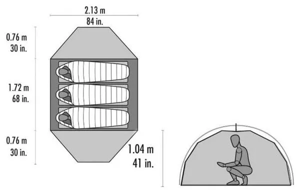 MSR Elixir 3 Backpacking Tent Grey