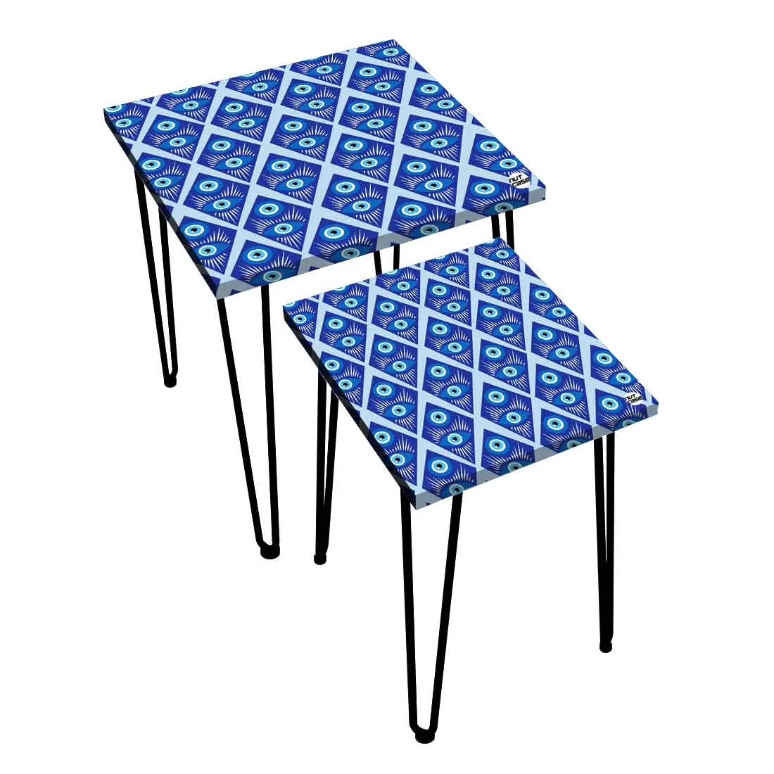 Nesting Tables Set Of 2 Nest of Table for Home Decor - Evil Eye Protector