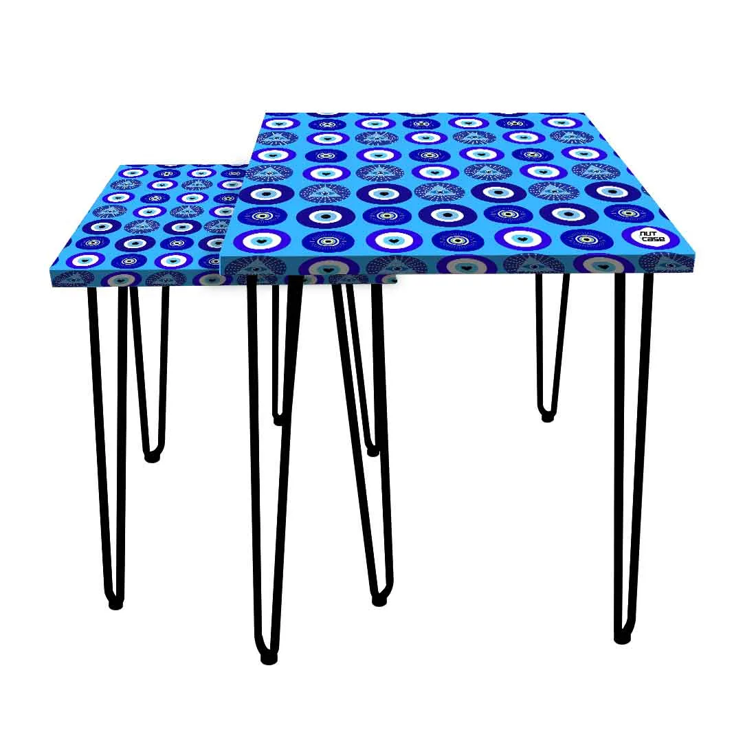 Nesting Tables Set Of 2 Nest of Table for Home Decor - Evil Eye Protector