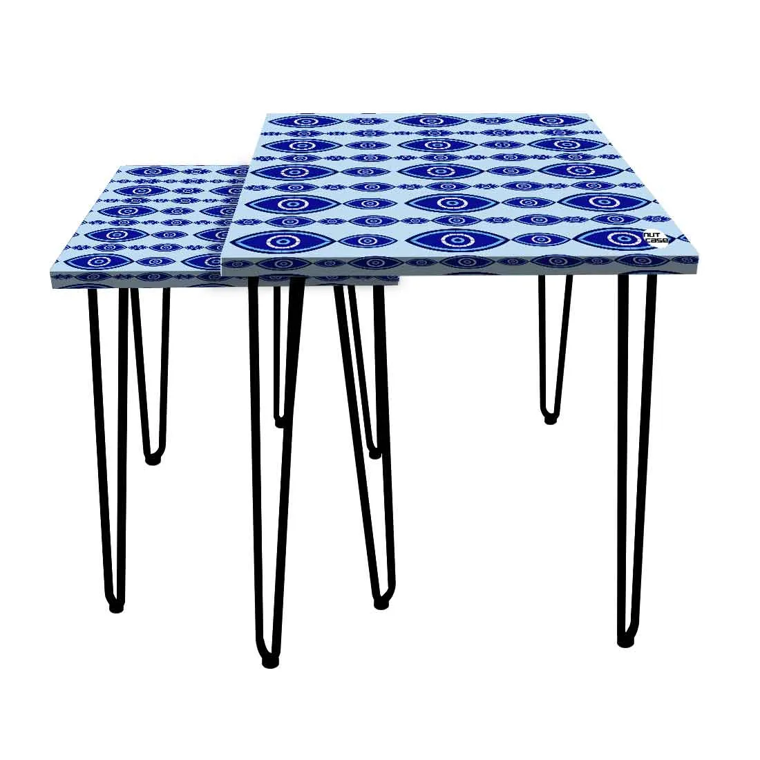 Nesting Tables Set Of 2 Nest of Table for Home Decor - Evil Eye Protector