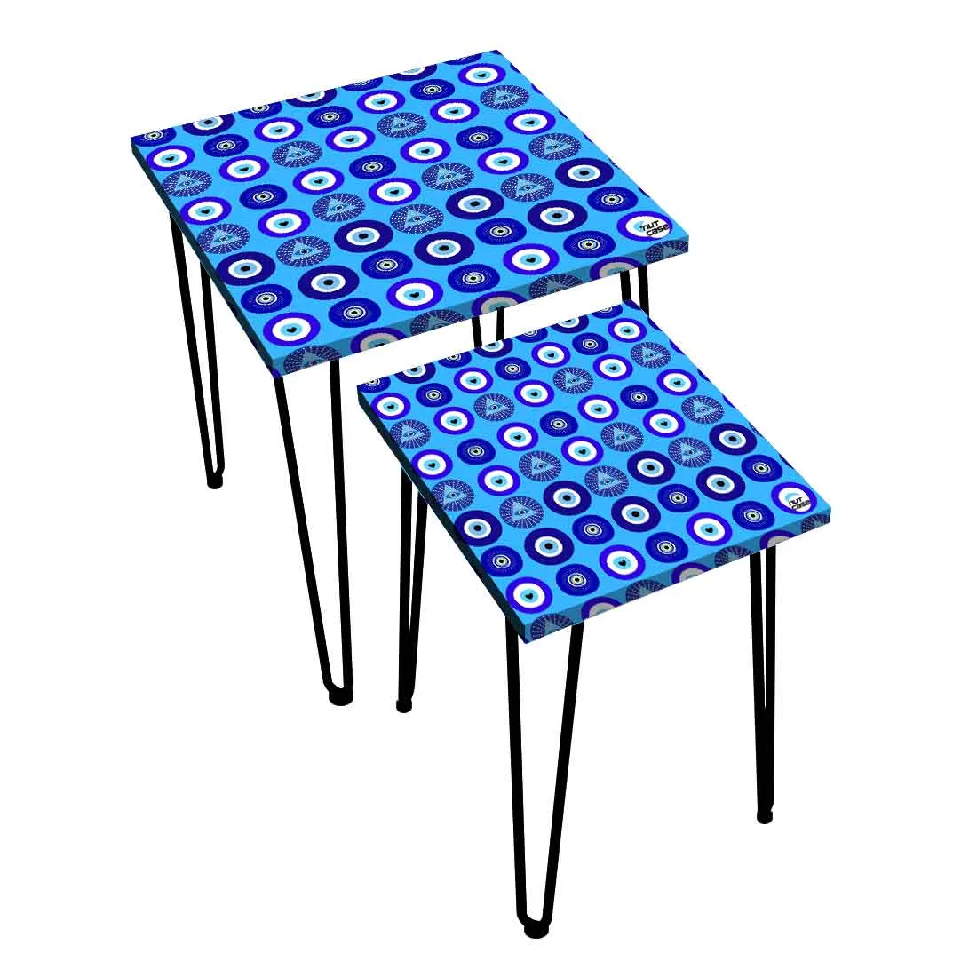 Nesting Tables Set Of 2 Nest of Table for Home Decor - Evil Eye Protector