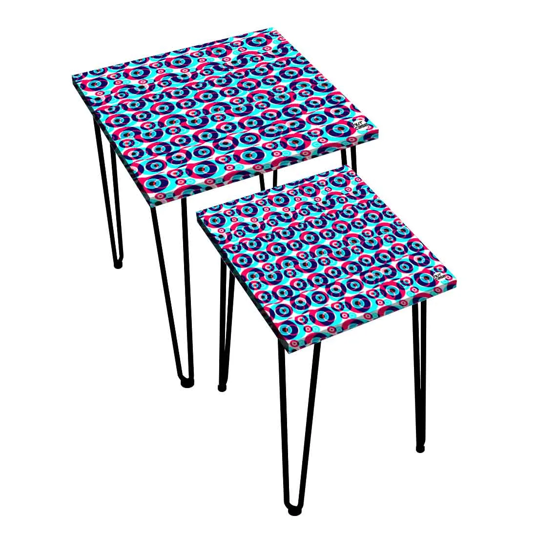 Nesting Tables Set Of 2 Nest of Table for Home Decor - Evil Eye Protector