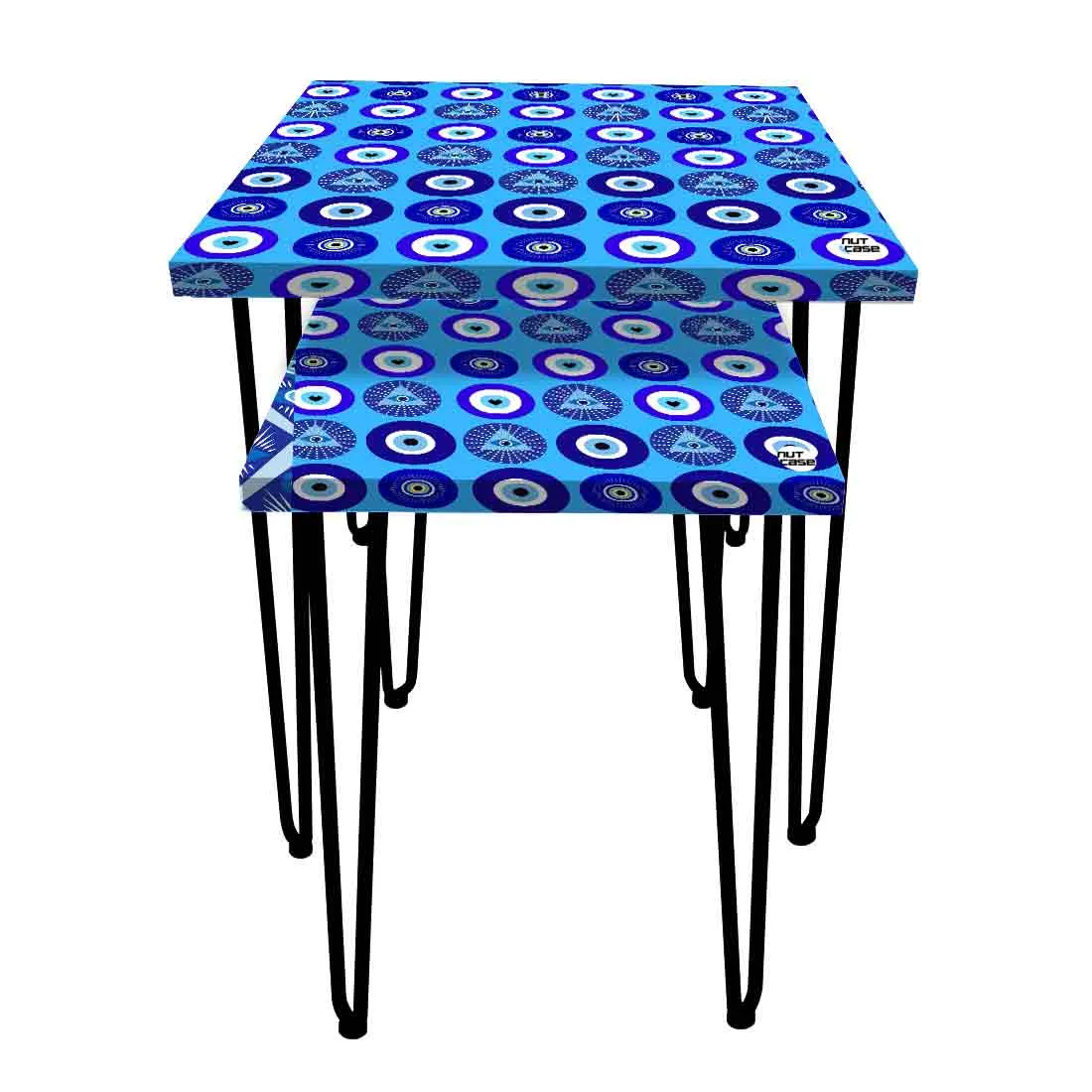 Nesting Tables Set Of 2 Nest of Table for Home Decor - Evil Eye Protector