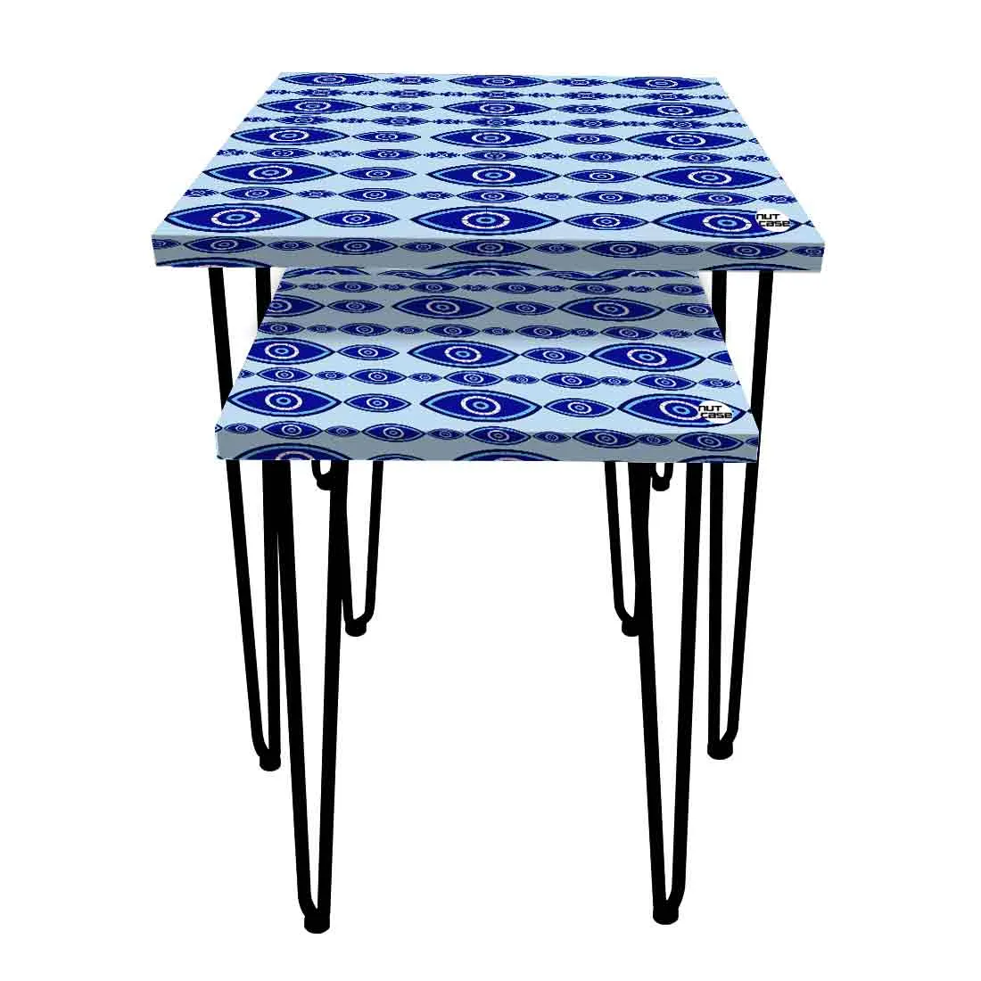 Nesting Tables Set Of 2 Nest of Table for Home Decor - Evil Eye Protector