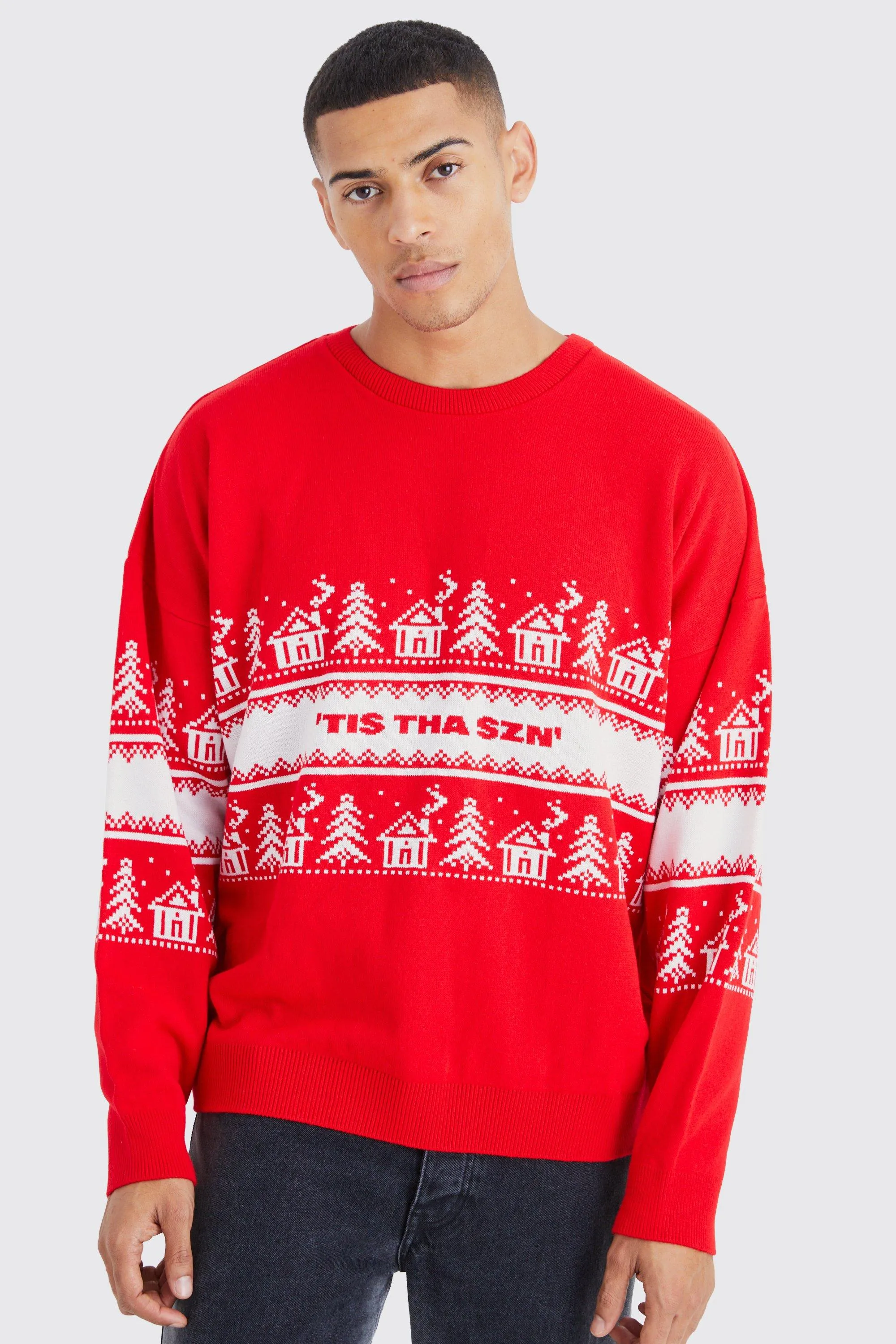 Oversized Tiz Tha Szn Christmas Sweater